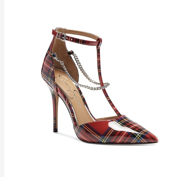 jessica simpson plaid and leopard heels